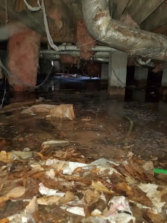 Crawl space flood assessment for Commercial Water Damage Restoration in Sugarmill Woods