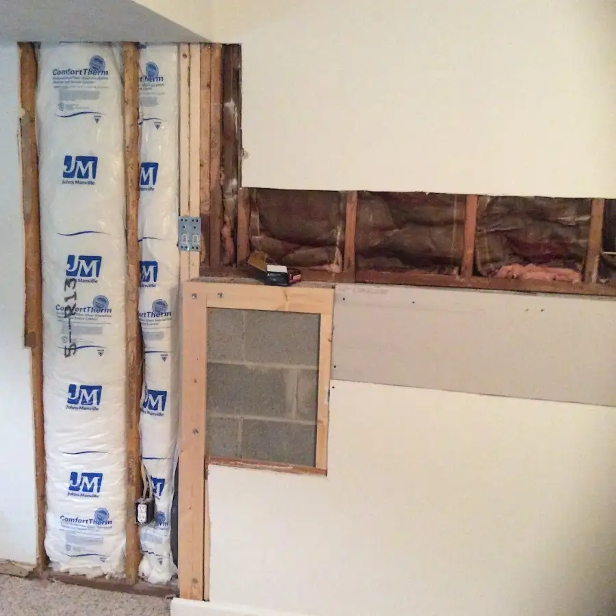 Wall insulation replacement during Contents Cleaning & Restoration in Sugarmill Woods